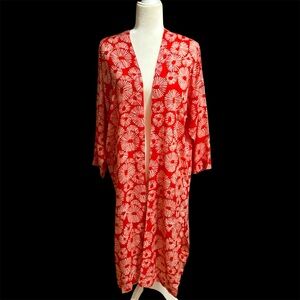 LOFT Red Kimono Cardigan NWT